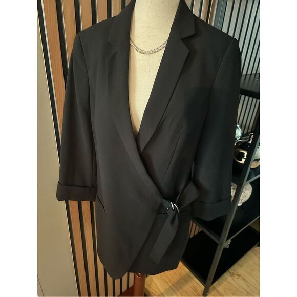 Express NWT black work blazer 3/4 sleeve work attire work blazer stylish size M - Picture 1 of 6